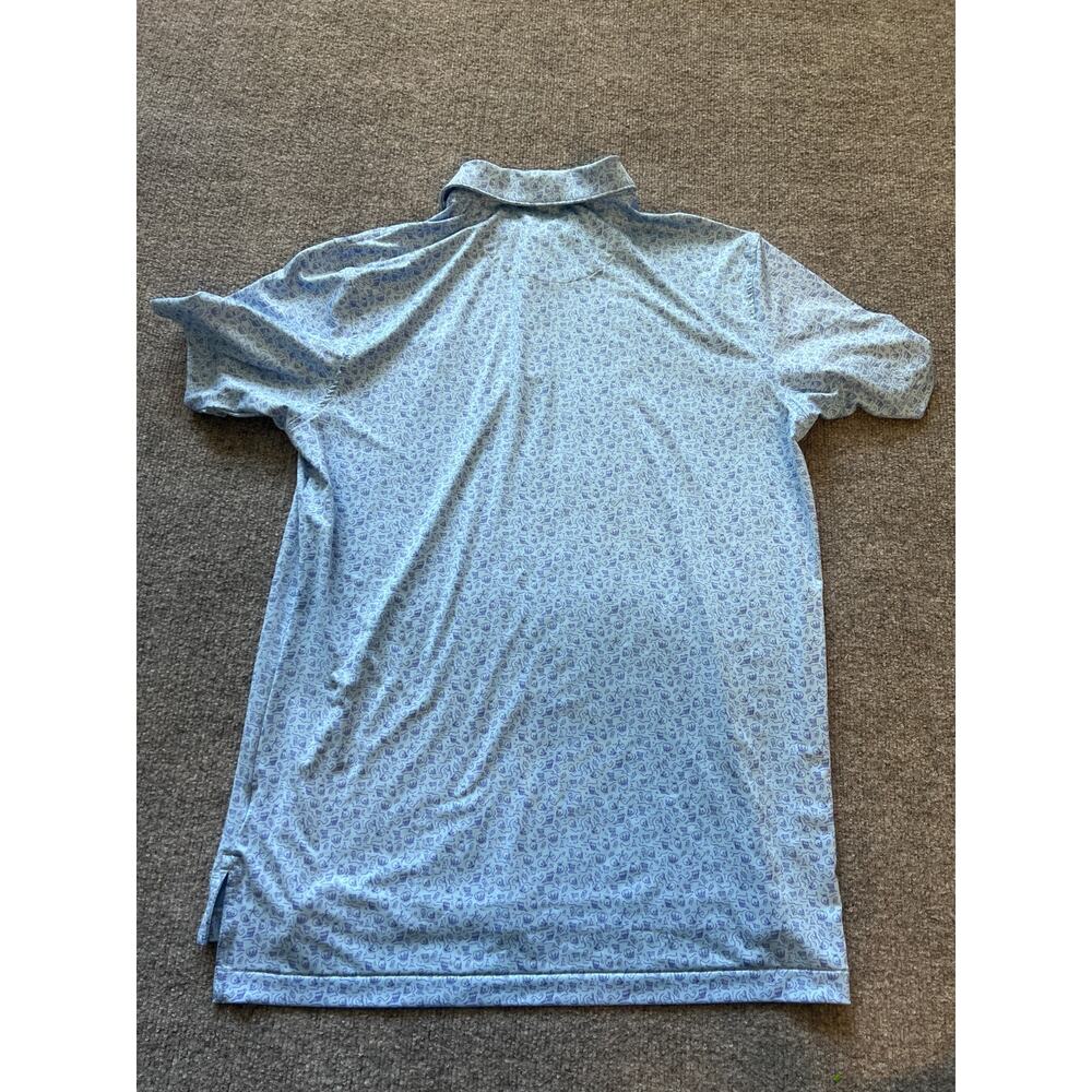 Peter Millar Mens St Louis Blues Summer Comfort Golf Blue Cocktail Polo Shirt M - Picture 8 of 9